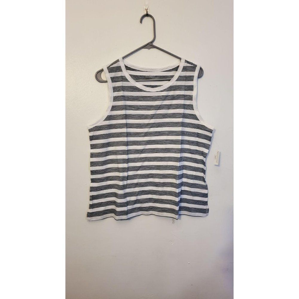 Daily Ritual Sleeveless Tank Black White XL